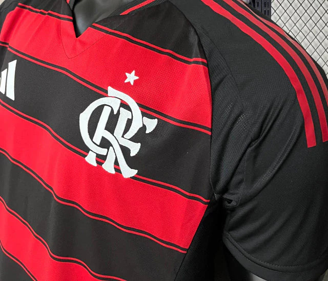 Camisa Flamengo Home I 2025/26 Adidas Jogador Masculina - Vermelha/Preta