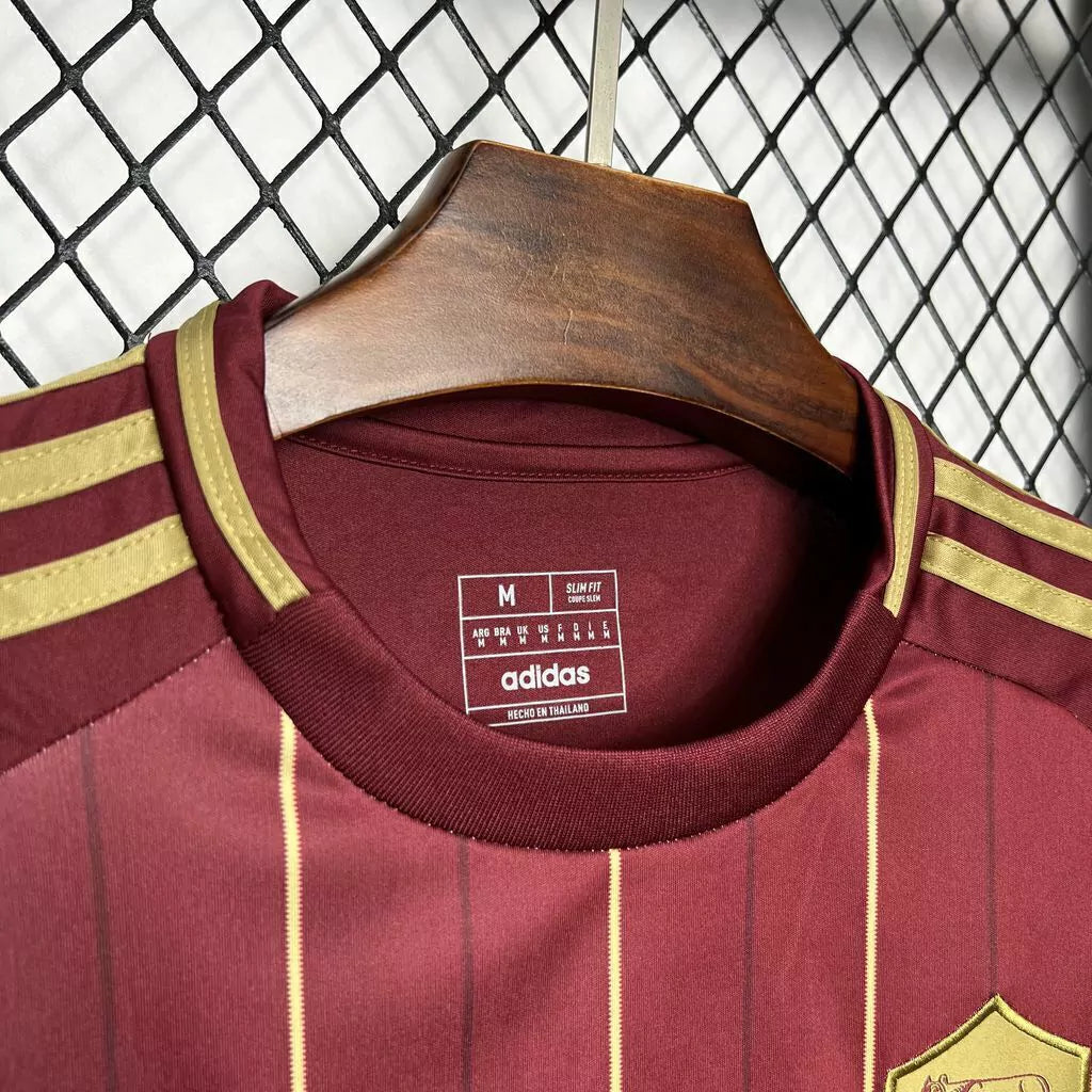Camisa Roma Home I 2024/25 Adidas Torcedor Masculina