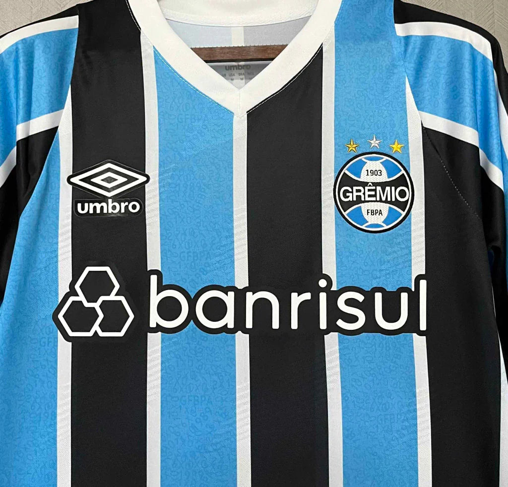 Camisa Grêmio Home I 2024/25 Manga Longa Umbro Torcedor Masculina