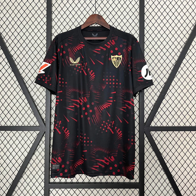 Camisa Sevilla Third III 2024/25 Castore Torcedor Masculina - Preta