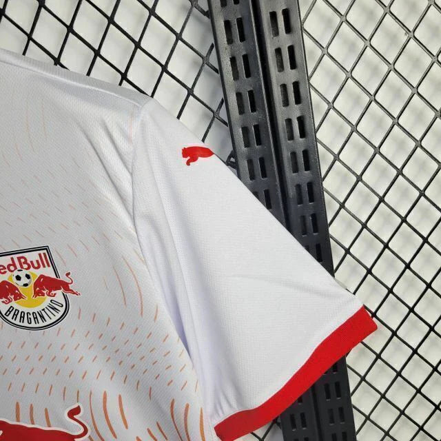 Camisa RB Bragantino Home I 2025/26 Puma torcedor masculina - Branca/vermelha