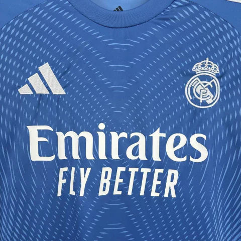 Camisa Real Madrid Goleiro 2025/26 Adidas Torcedor Masculina - Azul