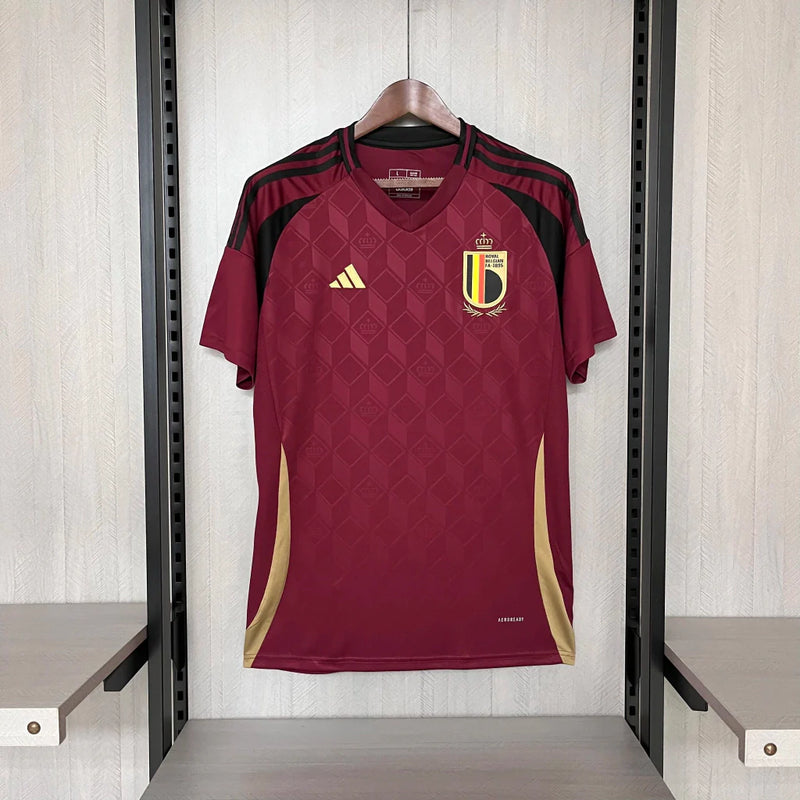 Camisa Bélgica Home I 2024/25 Adidas Torcedor Masculina - Vinho