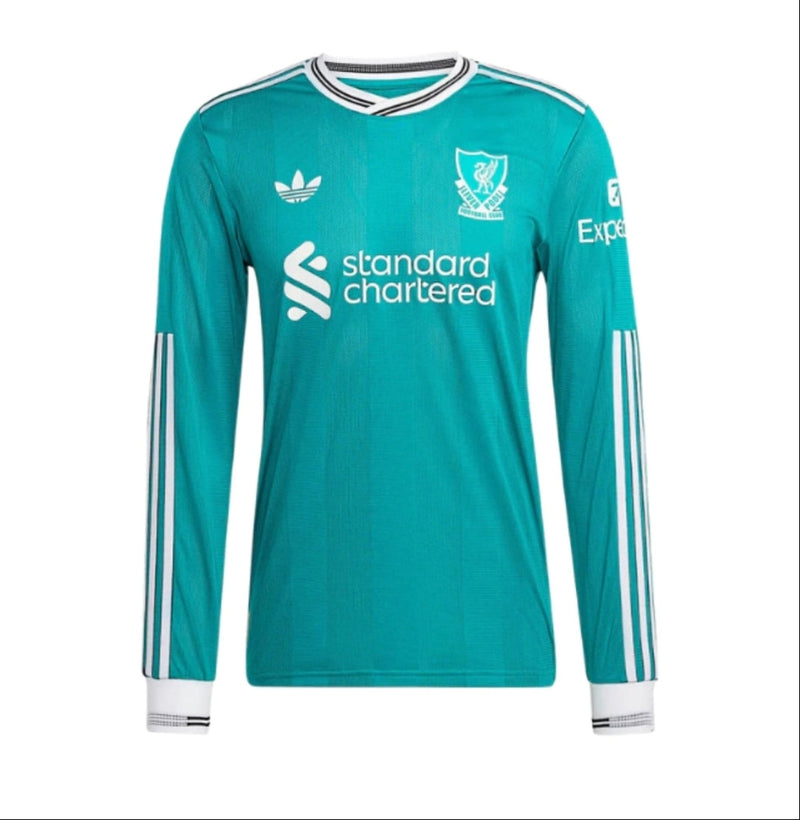 Camisa Liverpool Third III 2025/26 Adidas Torcedor Masculina manga longa - verde