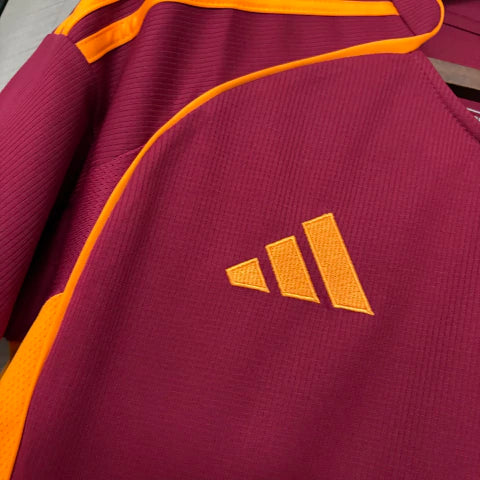 Camisa Roma Home I 2025/26 Adidas Torcedor Masculina - Grená