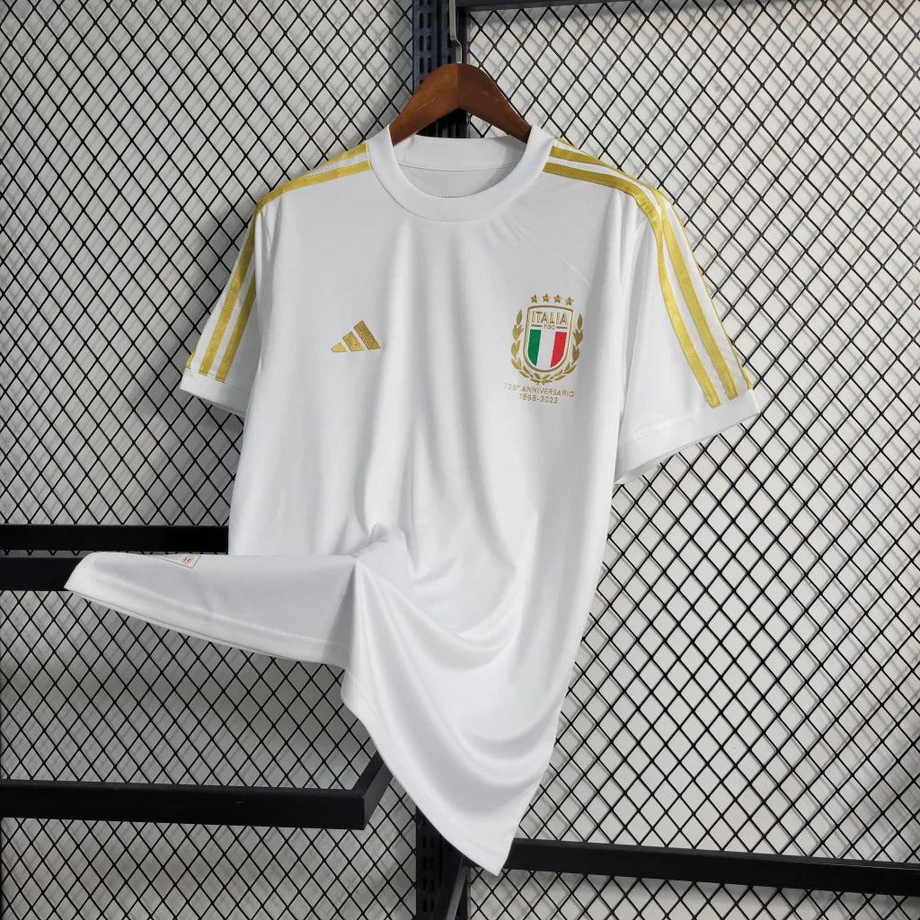 Camisa Itália "Edição 125 Anos" 2023/24 Adidas Torcedor Masculina - Branca