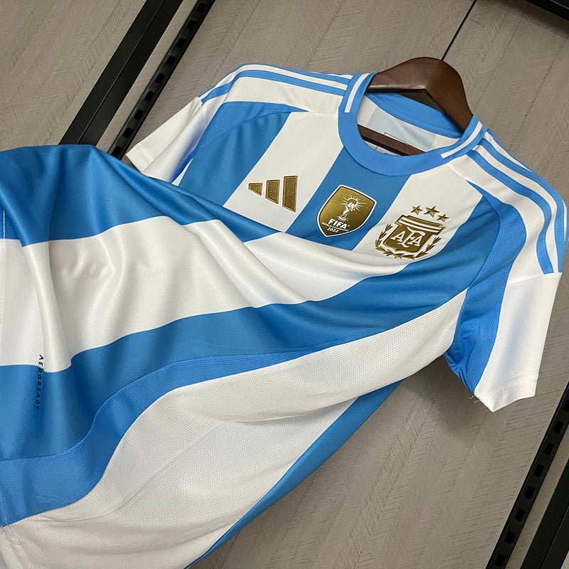 Camisa Argentina Home I 2024/25 Adidas Torcedor Masculina - patch campeão