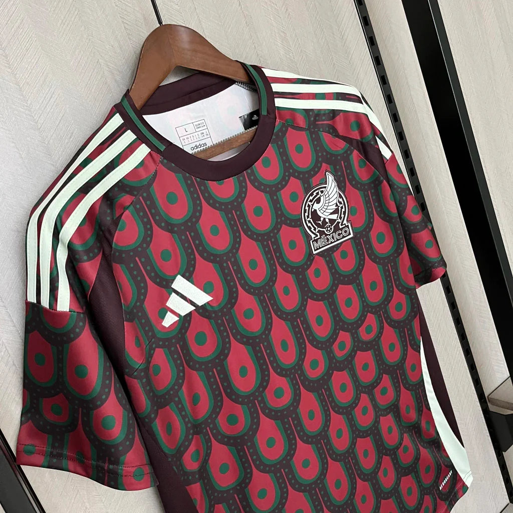 Camisa México Home I 2024/25 Adidas Torcedor Masculina - Grená