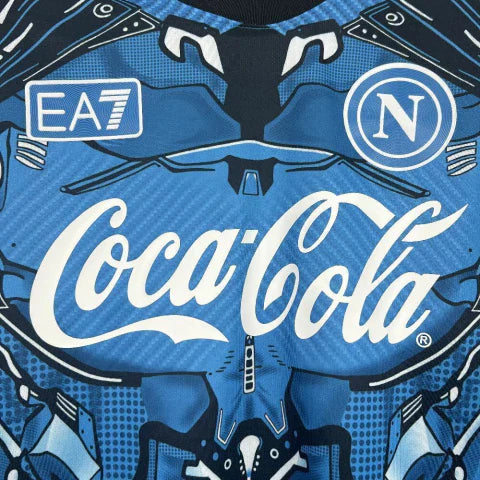Camisa Napoli "Edição Cyborg" 2025/26 EA7 Torcedor Masculina - Azul