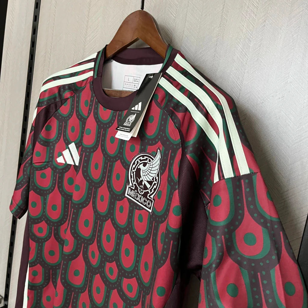 Camisa México Home I 2024/25 Adidas Torcedor Masculina - Grená