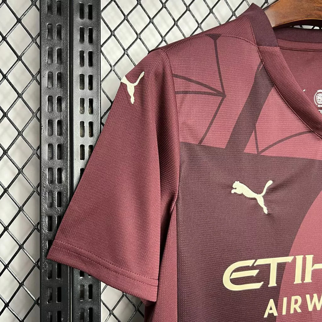 Camisa Manchester City III 24/25  Puma Torcedor Masculina - Bordô
