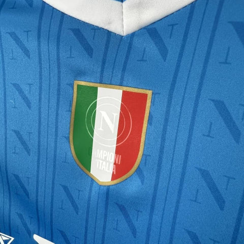 Camisa Napoli Home I 2025/26 EA7 Torcedor Masculina - Azul
