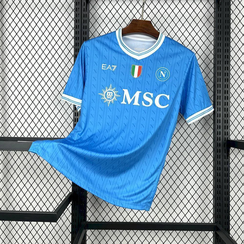 Camisa Napoli Home I 2025/26 EA7 Torcedor Masculina - Azul