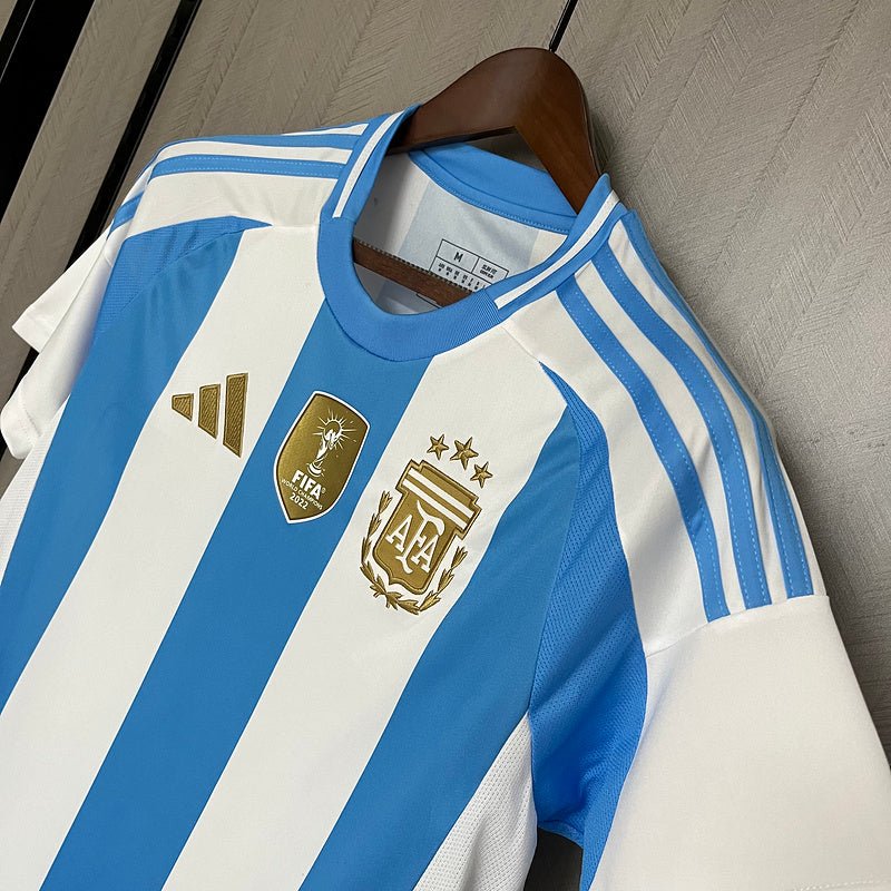 Camisa Argentina Home I 2024/25 Adidas Torcedor Masculina - patch campeão