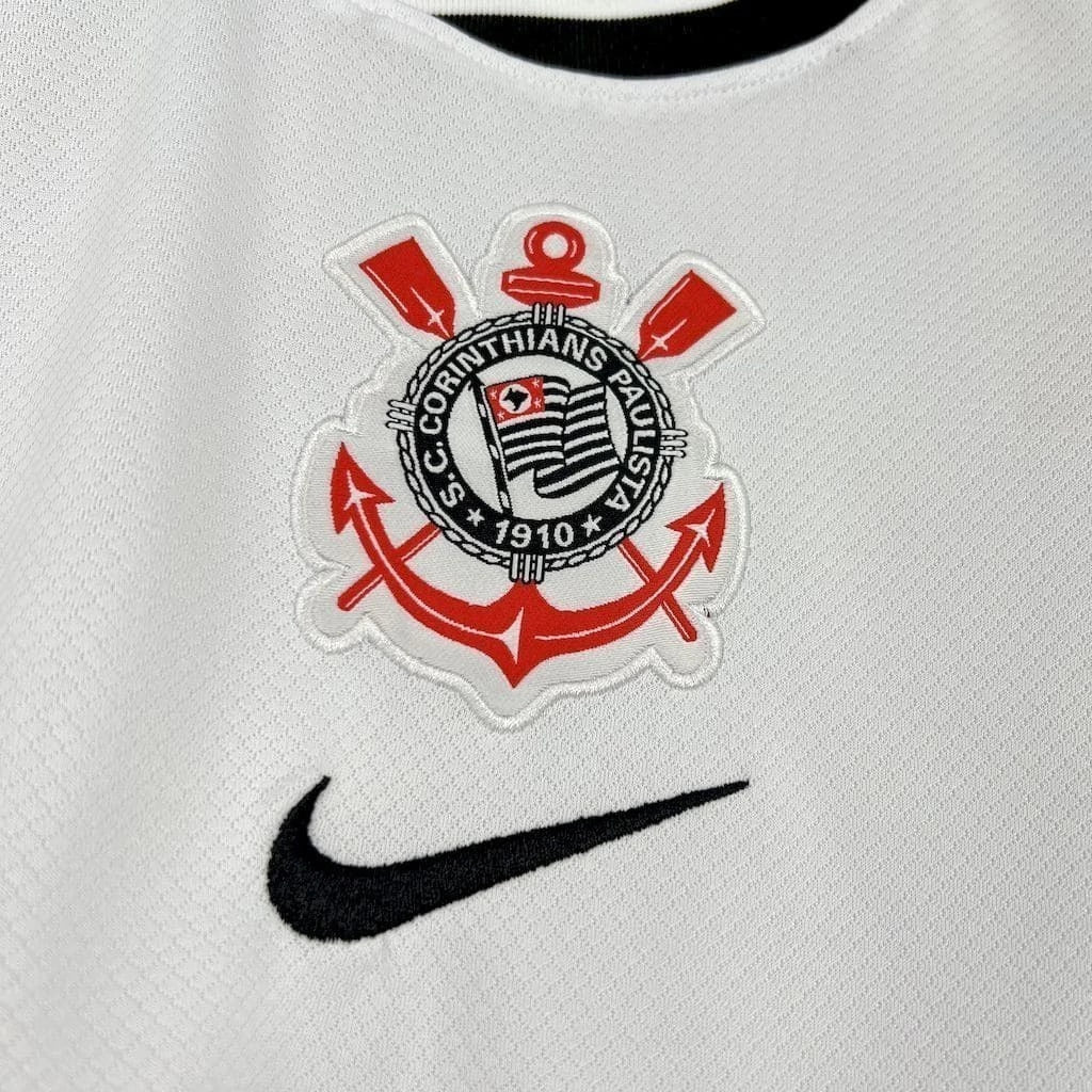 Camisa Corinthians Home I 2025/26 Modelo Torcedor Masculino - Branca