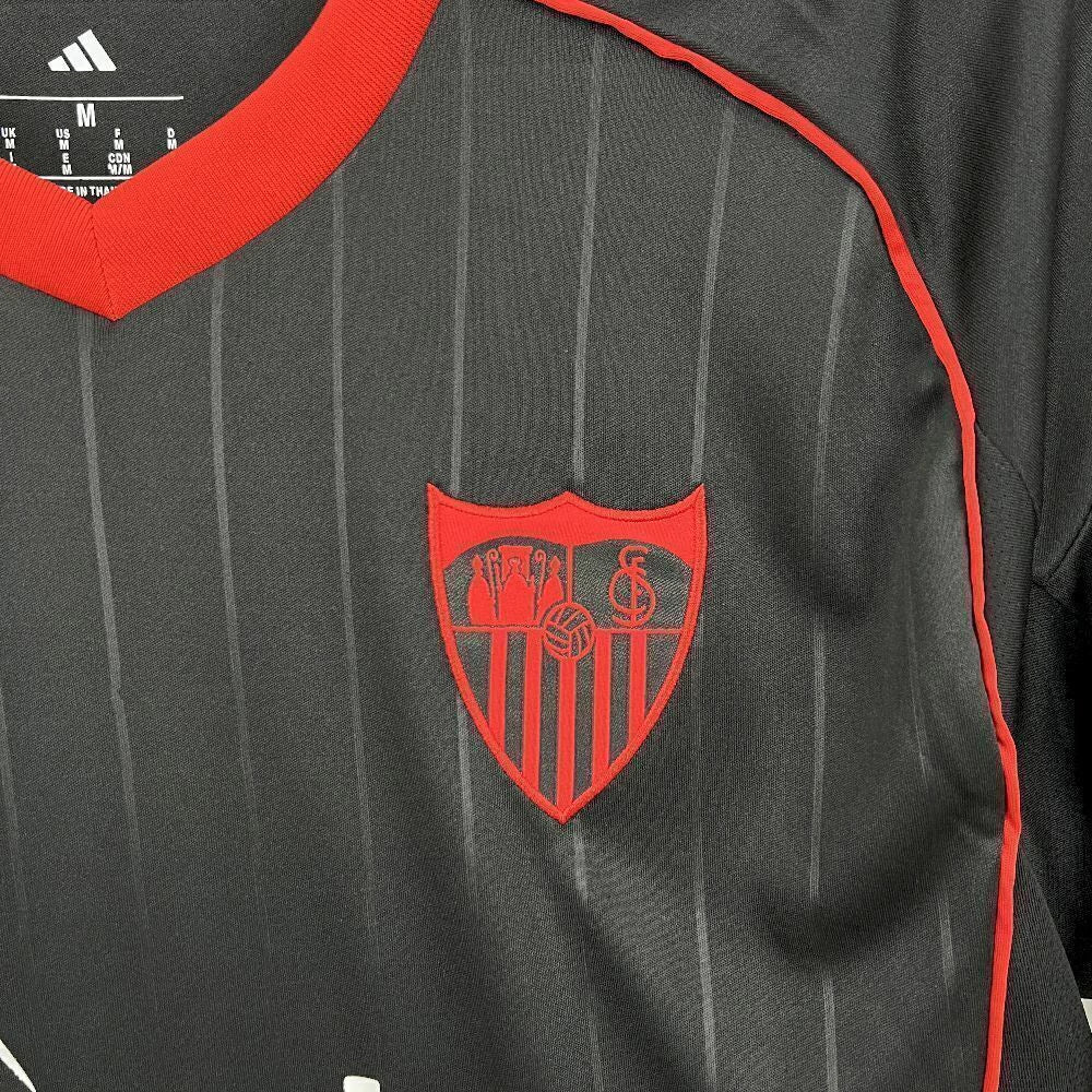 Camisa Sevilla Third III 2025/26 Adidas Torcedor Masculina - Preta