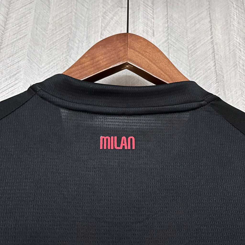 Camisa AC Milan Home I 2025/26 Puma Torcedor Masculina - Preta e Vermelha