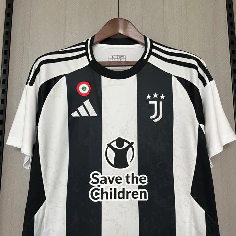 Camisa Juventus Home I 2024/25 Adidas Torcedor Masculina - Branca e Preta