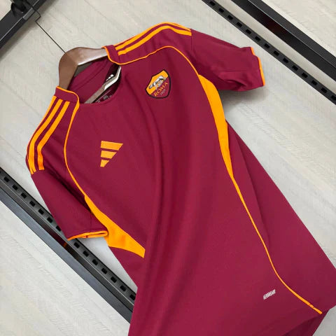 Camisa Roma Home I 2025/26 Adidas Torcedor Masculina - Grená