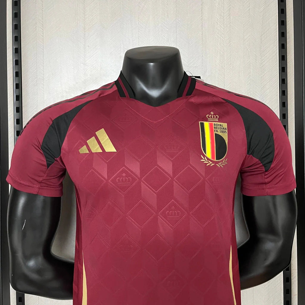 Camisa Bélgica Home I 2024/25 Adidas Jogador Masculina - Vinho