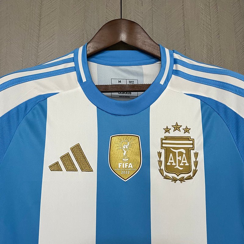 Camisa Argentina Home I 2024/25 Adidas Torcedor Masculina - patch campeão