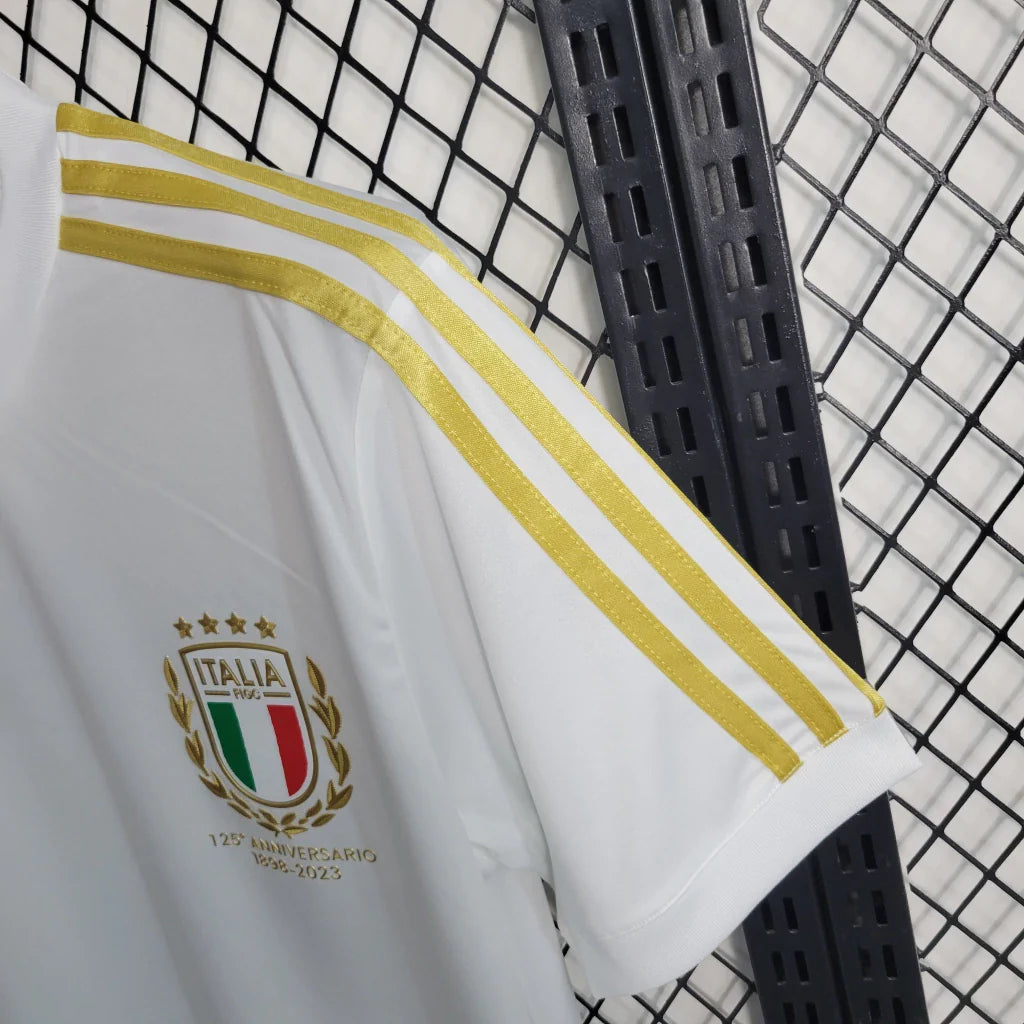 Camisa Itália "Edição 125 Anos" 2023/24 Adidas Torcedor Masculina - Branca