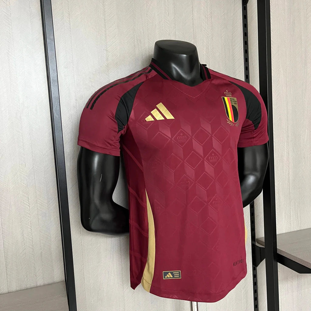 Camisa Bélgica Home I 2024/25 Adidas Jogador Masculina - Vinho
