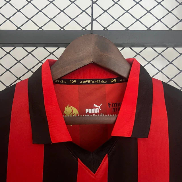 Camisa Milan Home Comemorativa 125 Anos Retrô 2025 Puma Torcedor Masculina