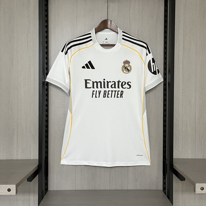 Camisa Real Madrid 25/26 Adidas torcedor Masculina - branca