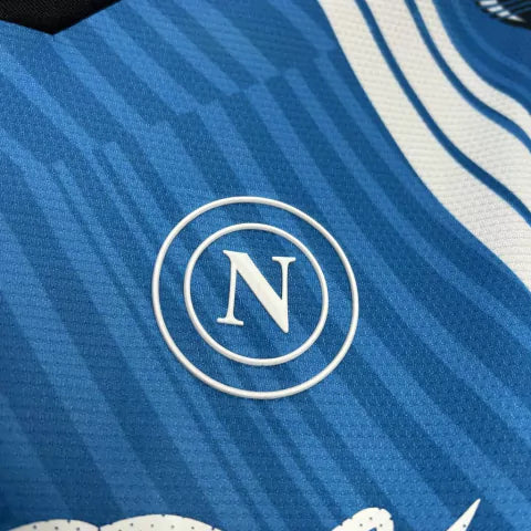 Camisa Napoli Pré-Jogo 2024/25 EA7 Torcedor Masculina - Azul