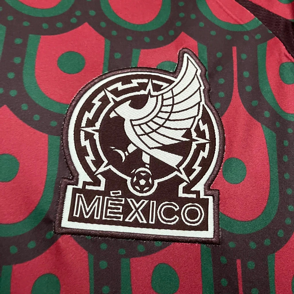 Camisa México Home I 2024/25 Adidas Torcedor Masculina - Grená