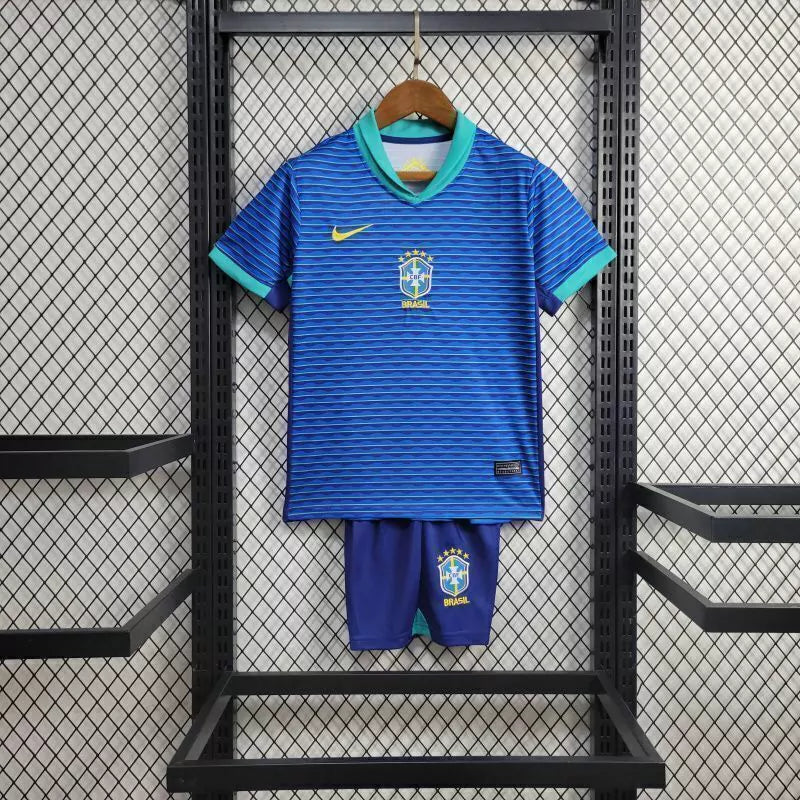 Kit Infantil Brasil Away (2) 2024/25 Nike - Azul